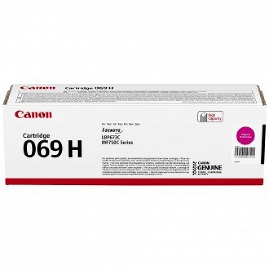 Canon TONER CRG 069M H purpurový pro LBP673Cdw, MF752Cdw, MF754Cdw, MF752Cdw II a MF754Cdw II (5 500 str.)