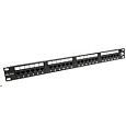 Solarix Patch panel 24 x RJ45 CAT6 UTP 350 MHz černý 1U SX24-6-UTP-BK