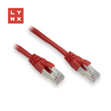 LYNX FTP patch kabel Cat5e PVC, CCA, 20m, červený