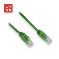 LYNX UTP patch kabel Cat5e, PVC, CCA, 0,5m, zelený (balení obsahuje 10ks)