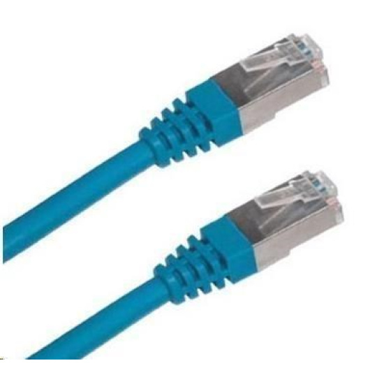XtendLan patch kabel Cat6A, SFTP, LS0H - 0,3m, modrý XtendLan patch kabel Cat6A, SFTP, LS0H - 0,3m, modrý