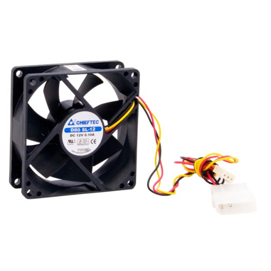 CHIEFTEC větrák AF-0825S, 80x80x25 mm Sleeve Fan, with 3/4pin connector CHIEFTEC větrák AF-0825S, 80x80x25 mm Sleeve Fan, with 3/4pin connector