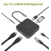 ACER  7in1 USB4 8K Multi Display hub: 1 x HDMI + 1 DP + 2 x USB3.2 + 1 x USB C + 1 x RJ45 + 1 x 3.5mm audio port