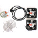 19" ventilace pro nástěnné rozvaděče XtendLan, 2 ventilátory, napájecí kabel, spojovací materiál