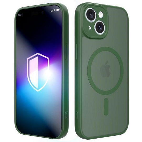 3mk ochranný kryt Misty MagCase Green pro Apple iPhone 15 3mk ochranný kryt Misty MagCase Green pro Apple iPhone 15