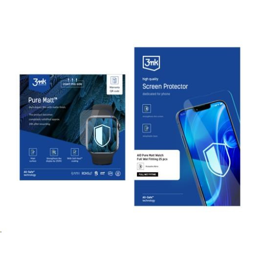 3mk All-Safe - AIO fólie Pure Matt Pro Full Wet Fitting Watch, 5 ks 3mk All-Safe - AIO fólie Pure Matt Pro Full Wet Fitting Watch, 5 ks