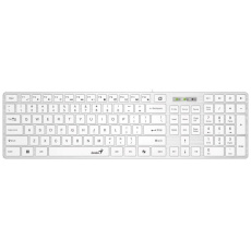 Genius Klávesnice Slimstar 126, Drátová USB, CZ+SK layout, Copilot klávesa, Bílá