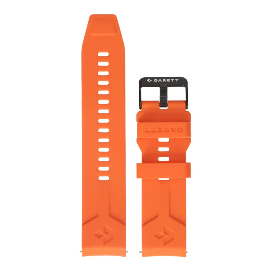 Garett univerzální řemínek 22 mm, oranžový silikonový Garett univerzální řemínek 22 mm, oranžový silikonový