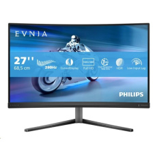 Philips MT 27" 27M2C5200W/00 - 1920x1080,VA,280Hz,HDR10,2xHDMI,1xDP,Zakřivený,Pivot Philips MT 27" 27M2C5200W/00 - 1920x1080,VA,280Hz,HDR10,2xHDMI,1xDP,Zakřivený,Pivot