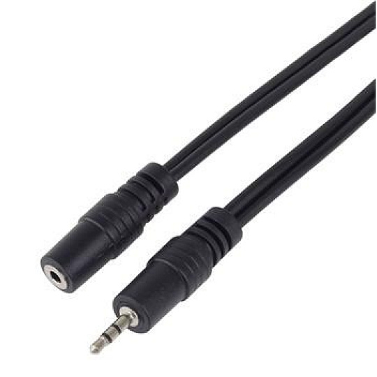 PremiumCord Kabel prodlužovací Jack 2.5mm- Jack 2.5mm M/F 2m - 2.5mm stereo male  2.5mm stereo female -
