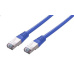 C-TECH kabel patchcord Cat5e, FTP, modrý, 0,5m