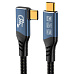PREMIUMCORD Kabel USB4™ Version2.0 80Gbps 16K@60Hz 240W Thunderbolt 3 a 4 kabel zahnutý 0,8m