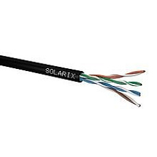 Instalační kabel Solarix venkovní UTP, Cat5E, drát, PE, box 100m SXKD-5E-UTP-PE