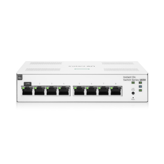 HPE Networking Instant On Switch 8p Gigabit 1830 (fanless)