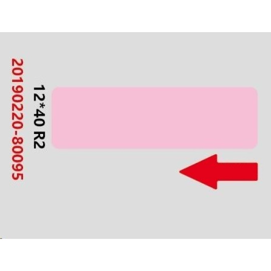 Niimbot štítky RP 12x40mm 160ks Pink pro D11 a D110 Niimbot štítky RP 12x40mm 160ks Pink pro D11 a D110