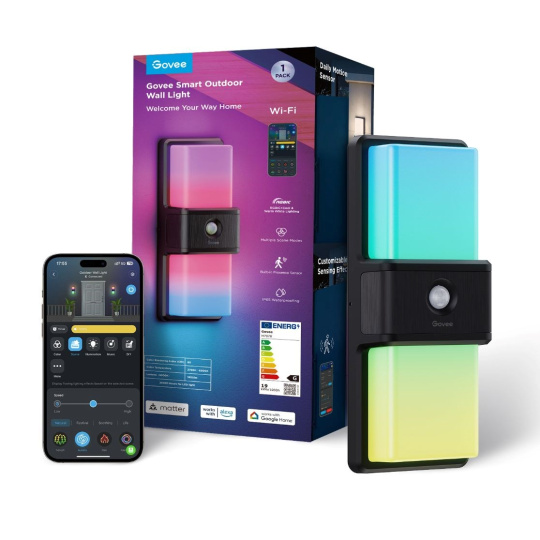 Govee RGBICWW Smart venkovní nástěnné světlo 1200lm Matter