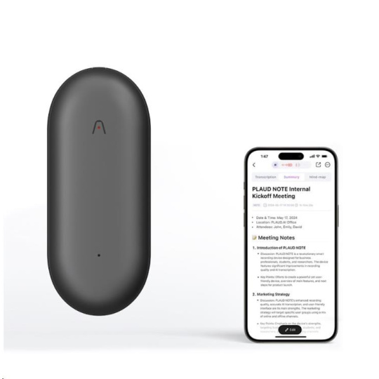 PLAUD Note Pin Grey - AI hlasový záznamník (2025) PLAUD Note Pin Grey - AI hlasový záznamník (2025)
