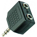 Kabel rozdvojka stereo jack 3,5mm na 2x3,5mm M/F