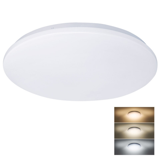 Solight LED stropní světlo Plain, 3CCT, 36W, 2520lm, 3000K, 4000K, 6000K, kulaté, 45cm