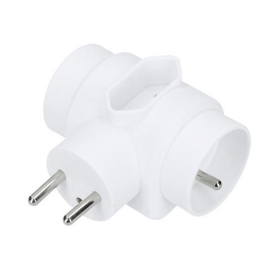 Solight rozbočka, 2,5A + 2x 10A, bílá Solight rozbočka, 2,5A + 2x 10A, bílá