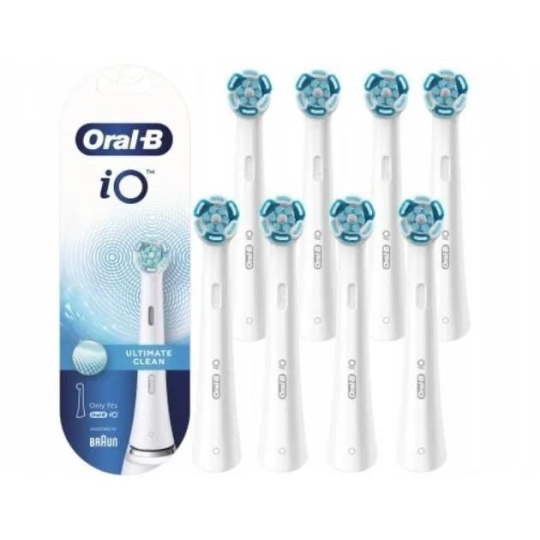 Oral-B iO Ultimate Clean náhradní hlavice k zubnímu kartáčku, 8 ks