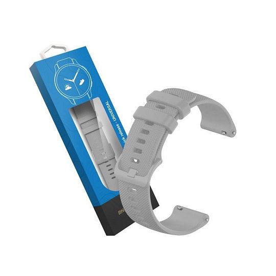 RhinoTech univerzální silikonový řemínek Quick Release 18mm, šedá