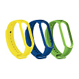 RhinoTech řemínek pro Xiaomi Mi Band 7, (3-pack), tmavě modrá / žlutá / zelená