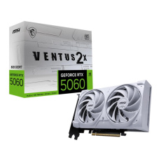 BAZAR - MSI VGA NVIDIA GeForce RTX 5060 8G VENTUS 2X OC WHITE, RTX 5060, 8GB GDDR7, 3xDP, 1xHDMI - Poškozený obal (Kompl