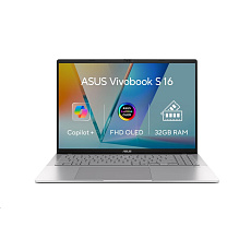 ASUS NTB Vivobook S16 (M3607GA-OLED012WZ), Ryzen AI 7 445, 16" 1920 x 1200, 16GB, 512GB SSD, Radeon, W11 Home, Gray