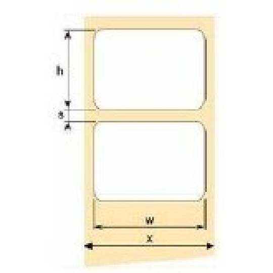 OEM samolepicí etikety 50mm x 30mm, stříbrný datapol, cena za 1000ks
