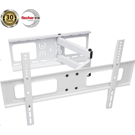 CONNECT IT Nástěnný držák TV T3BK s dvojitým ramenem, naklápěcí (±10/20°/±90°, 37" - 70", max. 50kg), bílá