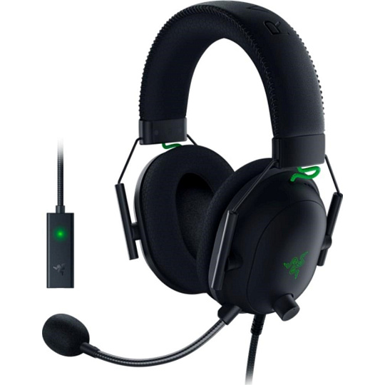 RAZER sluchátka s mikrofonem BlackShark V2, Wired Esports Headset + USB Mic Enhancer