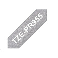 BROTHER TZe-PR955- kazeta TZ šířky 24mm, laminovaná TZe-PR955 PREMIUM SILVER / stříbrná páska / bílé písmo