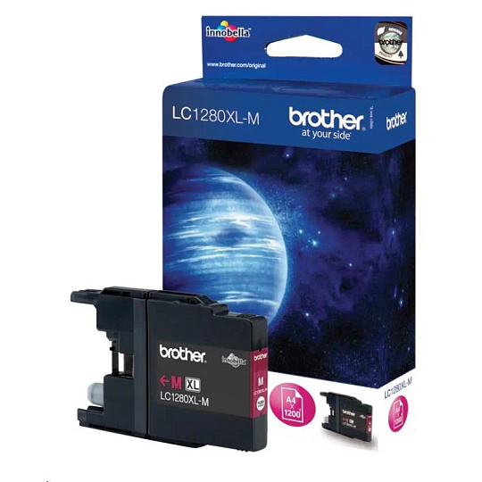 BROTHER INK LC-1280XLM, purpurový inkoust pro MFC-J6910DW, 1 200 str.