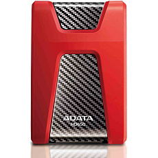 ADATA Externí HDD 1TB USB 3.1 DashDrive Durable HD650, červený (gumový, nárazu odolný)