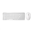 RAPOO set klávesnice a myš 9300M, bezdrátová, Multi-Mode Slim Mouse, Ultra-Slim Keyboard, bílá