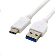 kabel C-TECH USB 2.0 AM na USB-C (AM/CM), 1m, bílá