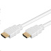 PremiumCord HDMI High Speed + Ethernet kabel,bílý, zlacené konektory, 10m