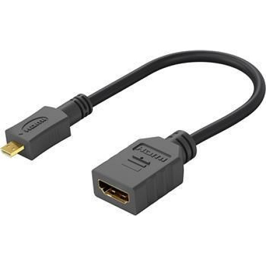 PremiumCord Flexi adaptér HDMI Typ A samice - micro HDMI Typ D samec pro ohebné zapojení