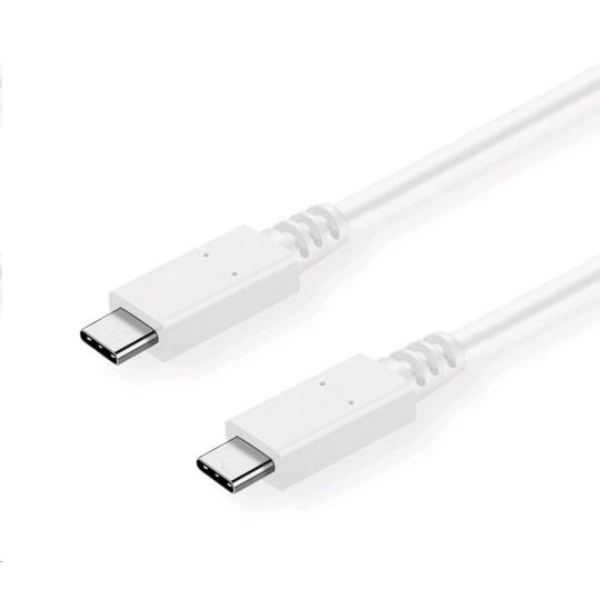 C-TECH kabel USB 3.2, Type-C (CM/CM), PD 100W, 20Gbps, 1m, bílý C-TECH kabel USB 3.2, Type-C (CM/CM), PD 100W, 20Gbps, 1m, bílý