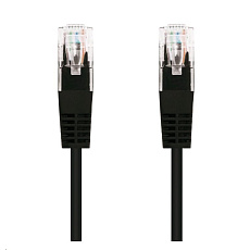 C-TECH kabel patchcord Cat5e, UTP, černý, 0,25m