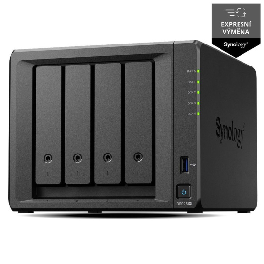 Synology DS925+ DiskStation (4C/RyzenV1500B/2,2GHz/4GBRAM/4xSATA/2xM.2/2xUSB3.2/2x2,5GbE/1xUSB-C) Synology DS925+ DiskStation (4C/RyzenV1500B/2,2GHz/4GBRAM/4xSATA/2xM.2/2xUSB3.2/2x2,5GbE/1xUSB-C)