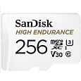 SanDisk MicroSDXC karta 256GB High Endurance (R:100/W:40 MB/s, Class 10, U3 V30) + adaptér