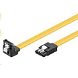 PREMIUMCORD 0,3m SATA 3.0 datový kabel 1.5GBs / 3GBs / 6GBs, kov.západka, 90°