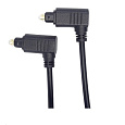 PremiumCord Kabel Toslink 90° - Toslink 90°, tloušťka kabelu:4.0mm, délka 1m