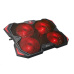 C-TECH chladící podložka pod NTB Zefyros (GCP-01R), casual gaming, 17,3", červené podsvícení, regulace otáček