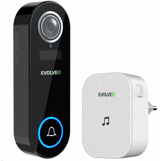 EVOLVEO Ringo DB2 - bezdrátový chytrý videozvonek + zvonek do zásuvky