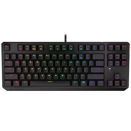 ENDORFY Klávesnice Thock TKL Blue, Mechanická, USB, černá