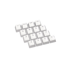 ENDORFY Klávesy PBT Pudding Onyx White Double shot, bílá