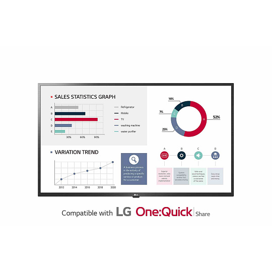 LG 55" signage 55VM5J-H - Videowall Signage, FHD, 500nit, 24/7, webOS 4.1, 28% haze, 1.74mm (BtB), 1.3mm (T/L), 0.44mm (